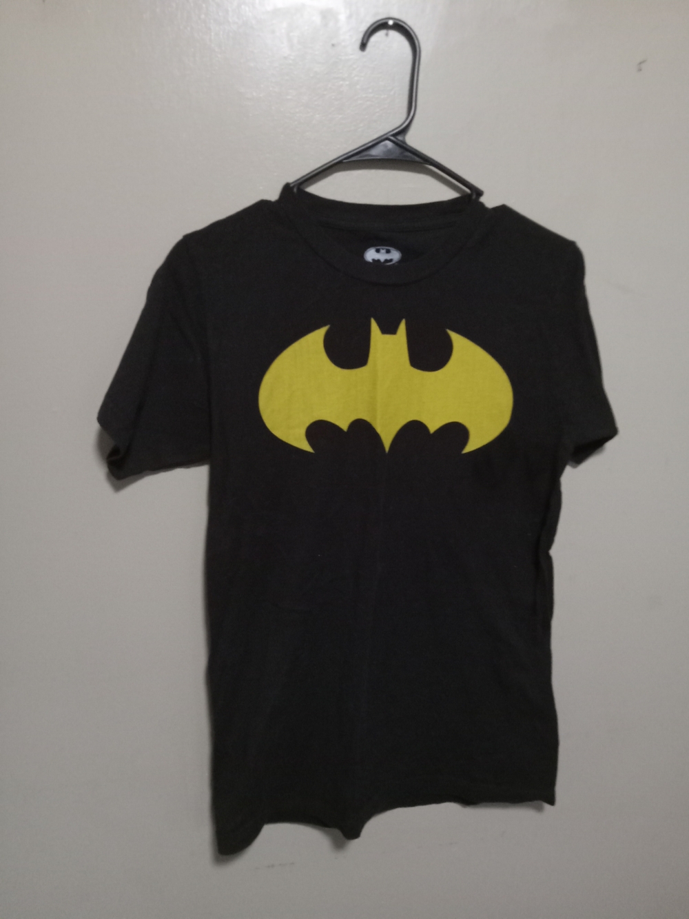 Batman Womens Black T-Shirt with Yellow Logo - DC